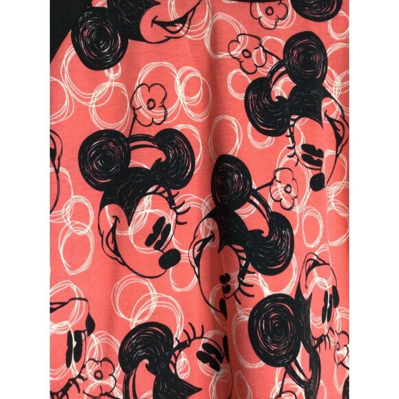Lularoe Disney Minnie Mouse Randy Tee Shirt Crew Neck Pullover 3/4 Sleeve Small - Picture 2 of 5